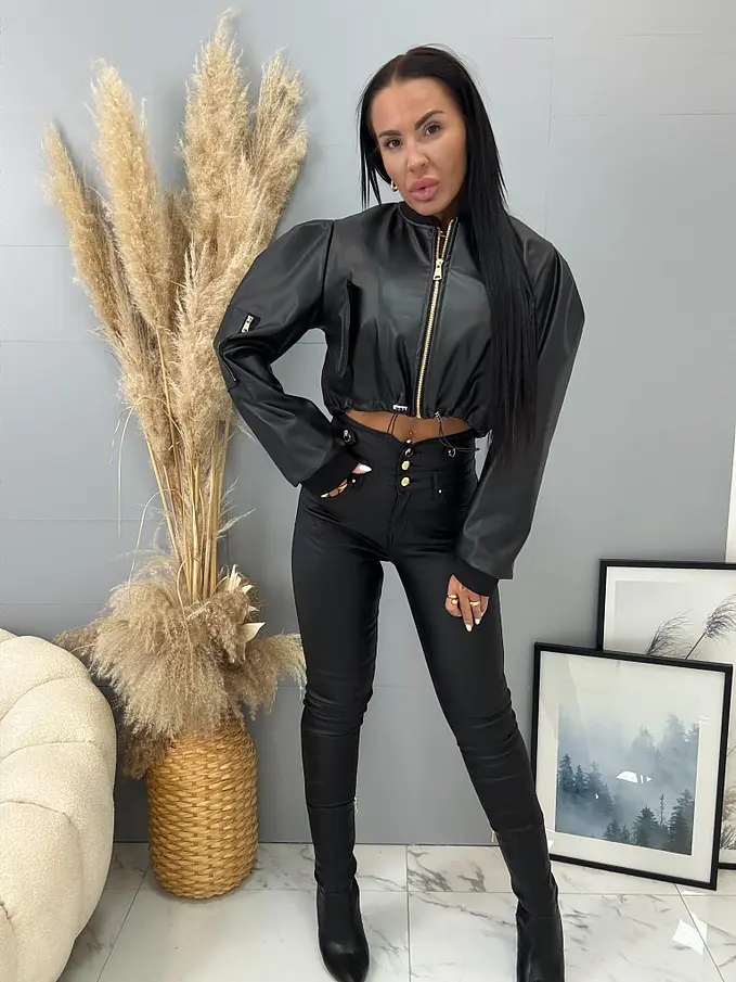 Műbőr slim nadrág SERAVA