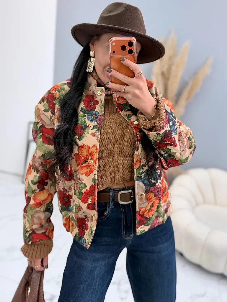 Virágmintás bomber kabát RAHILA