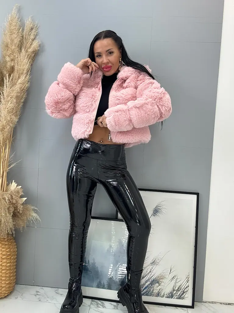 Latex leggings magas derékkal