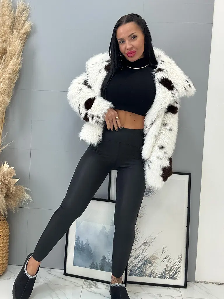 Műbőr leggings magas derékkal - next