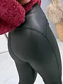 Műbőr leggings magas derékkal
