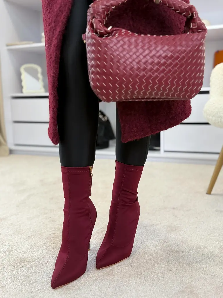 Női bordó bokacsizma ARMELIA - next