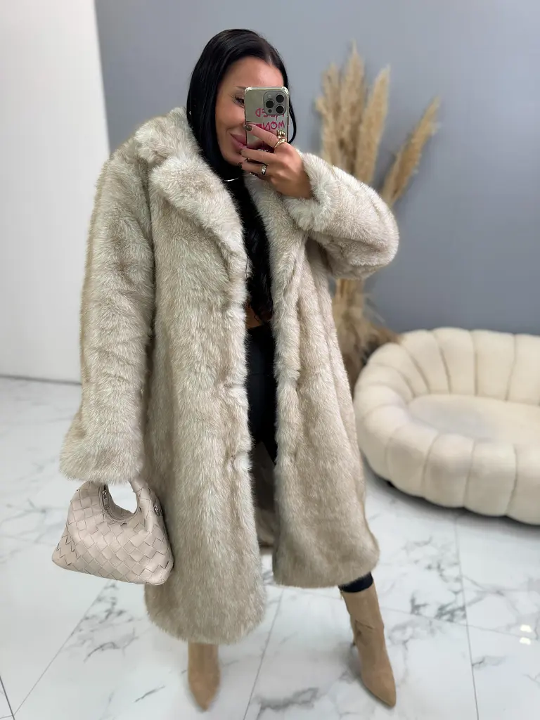 Műszőrme bunda övvel MIRANA