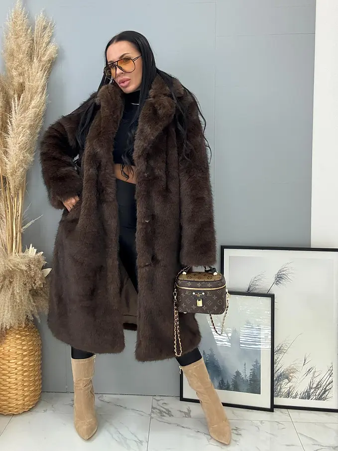 Műszőrme bunda övvel MIRANA