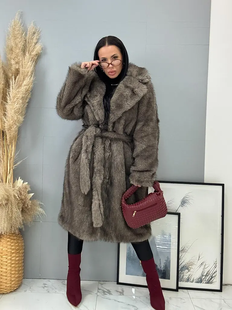 Műszőrme bunda övvel MIRANA - next