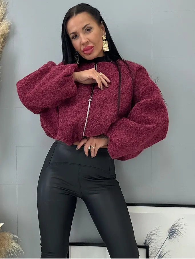 Csomózott bomber kabát AIDANA