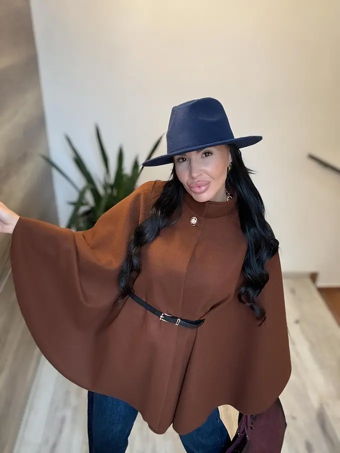 Női poncsó övvel FARELLA