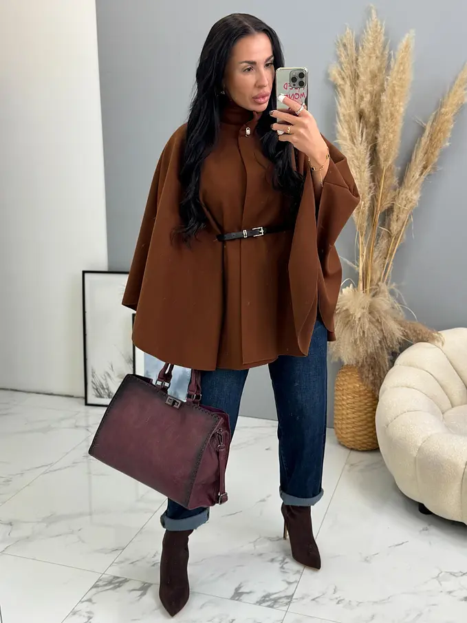 Női poncsó övvel FARELLA