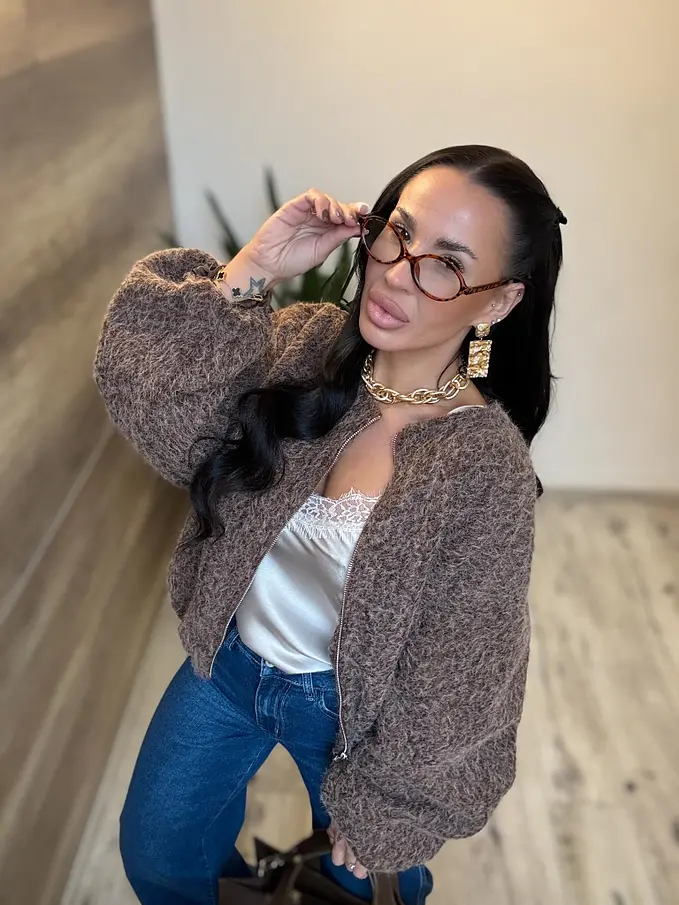 Csomózott bomber kabát AIDANA