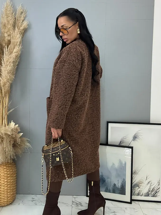 Nyitott fazonú csomózott kabát övvel ELSE