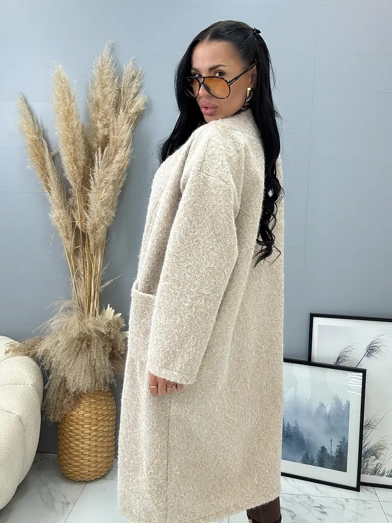 Nyitott fazonú csomózott kabát övvel ELSE - next