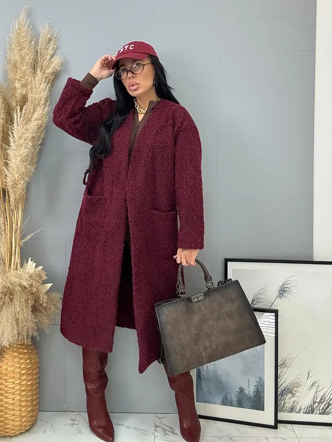 Nyitott fazonú csomózott kabát övvel ELSE