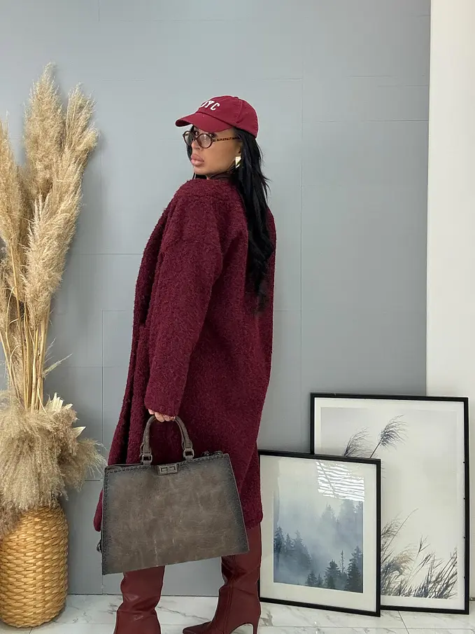 Nyitott fazonú csomózott kabát övvel ELSE