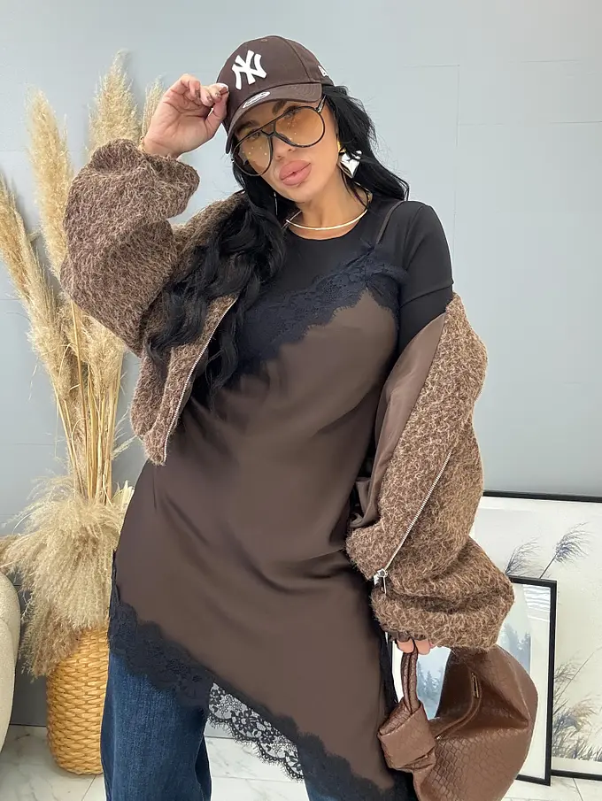 Csomózott bomber kabát AIDANA