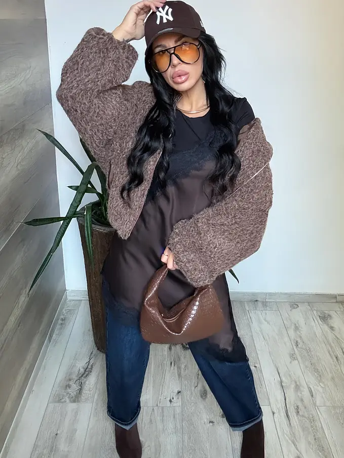 Csomózott bomber kabát AIDANA