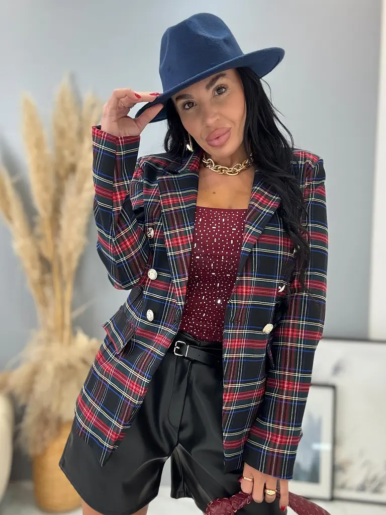 Kockás zakó arany színű gombokkal MEARA - next