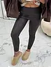 Barna műbőr leggings magas derékkal VENUS
