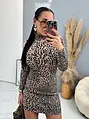 Garbós leopárdmintás ruha NYHAN