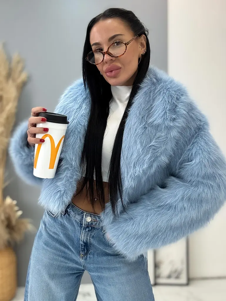 Rövid műszőrmés kabát CALIARA