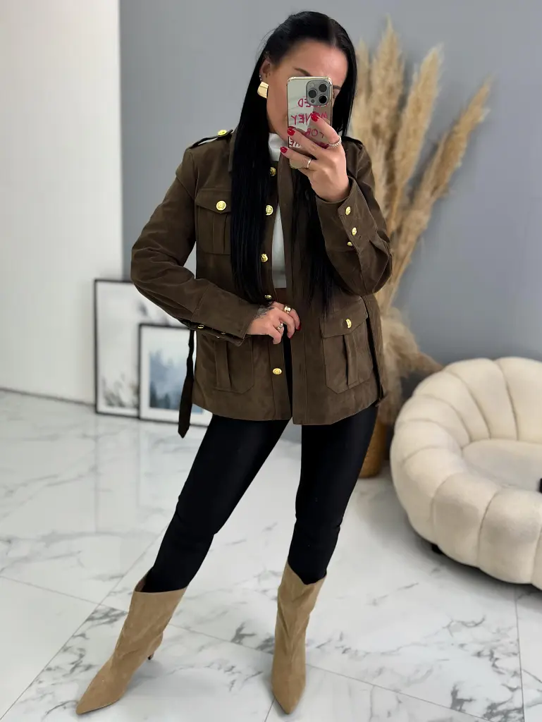 Velúr kabát övvel LAMISA