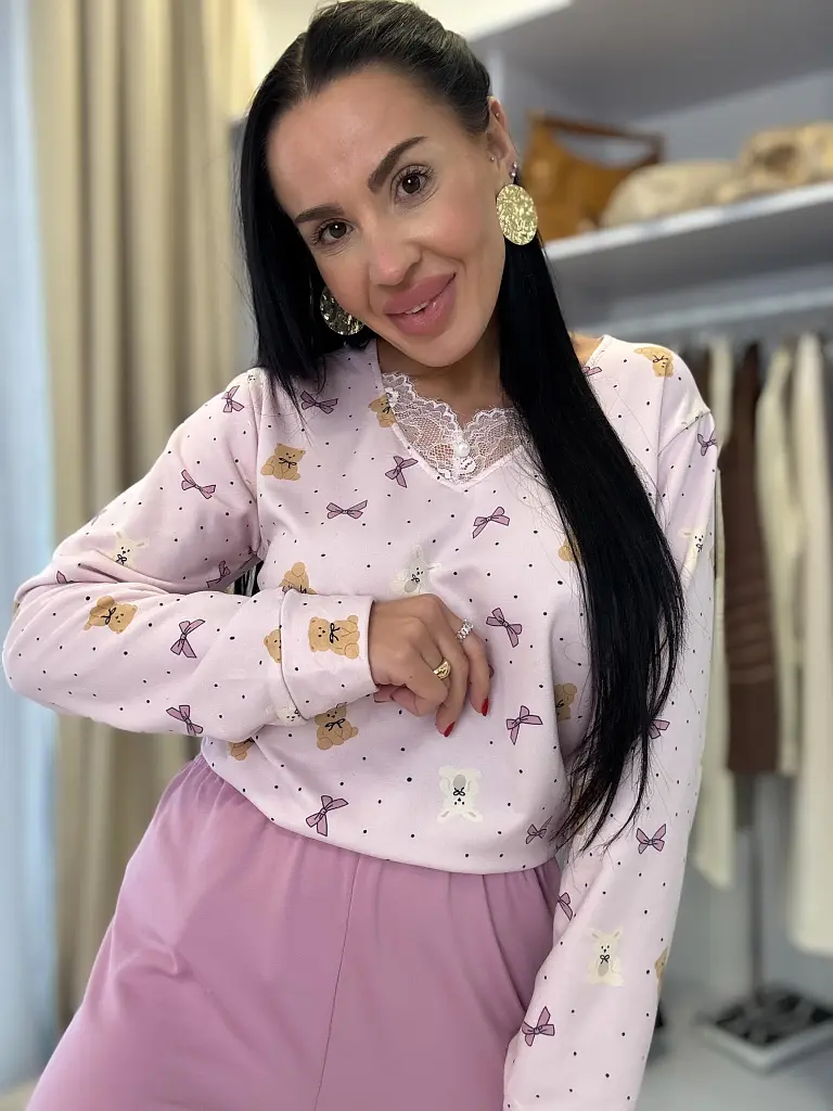 Női meleg pizsama MACKÓ