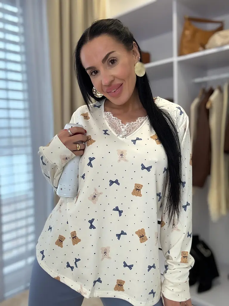 Női meleg pizsama MACKÓ