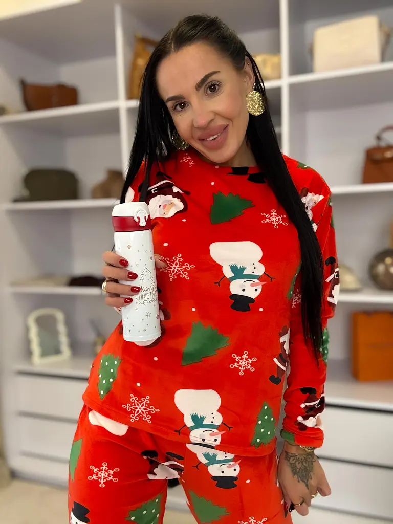 Plüss női pizsama HÓEMBER