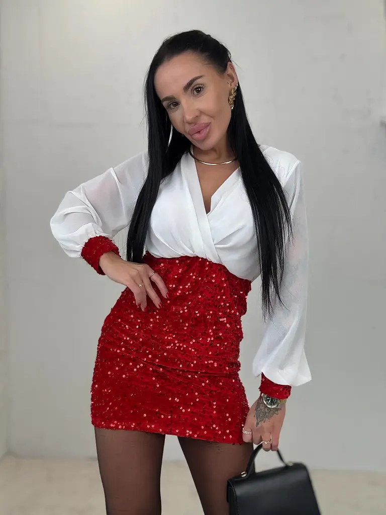 Elegáns flitteres ruha KRISSINA - next