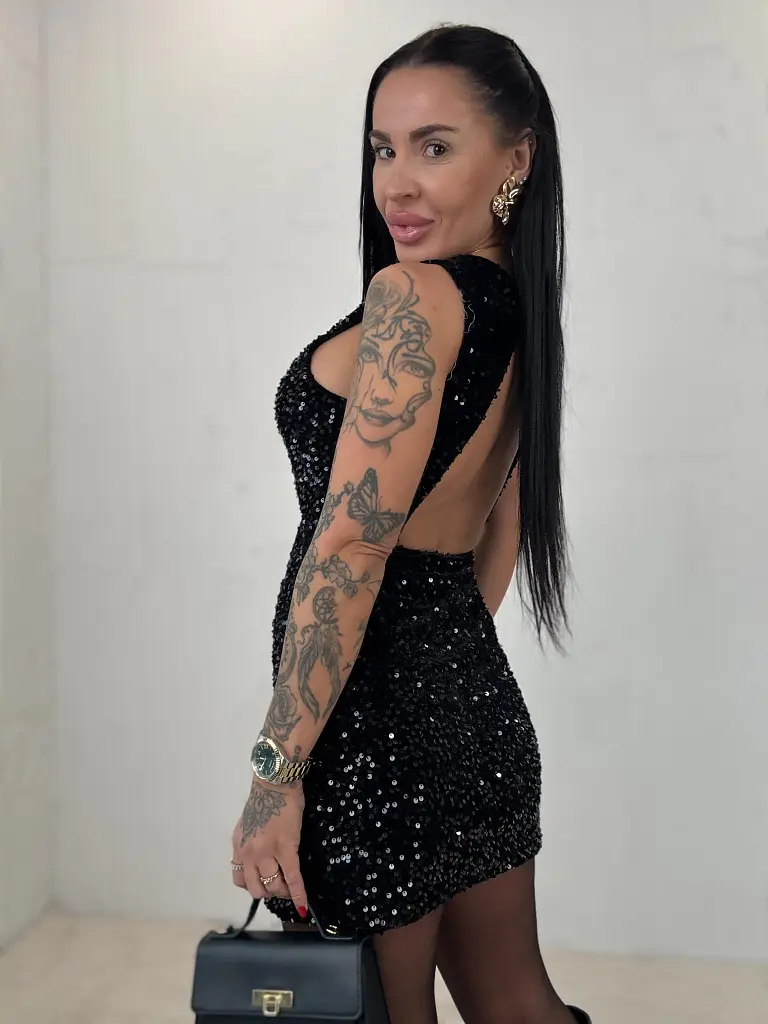 Flitteres bársony ruha CHAYA