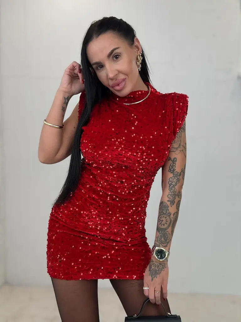 Flitteres bársony ruha AMBERLY