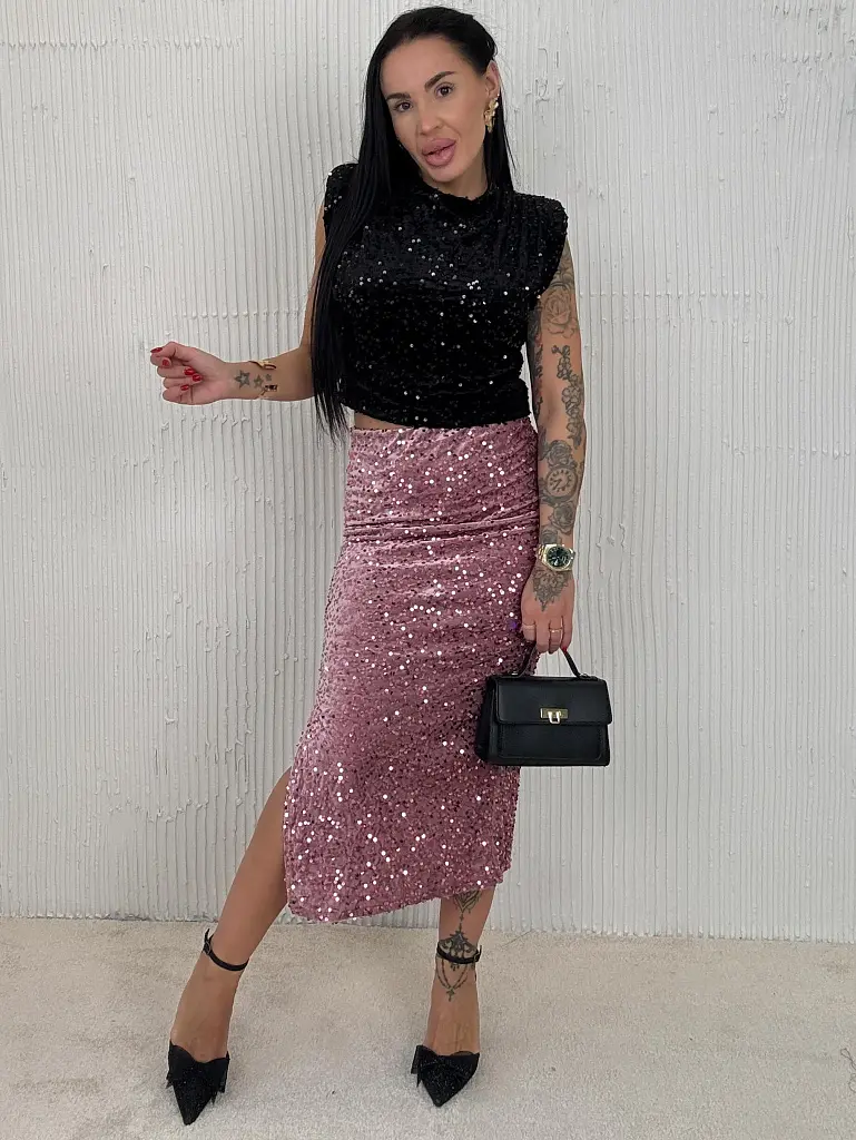 Flitteres bársony szoknya GABBY