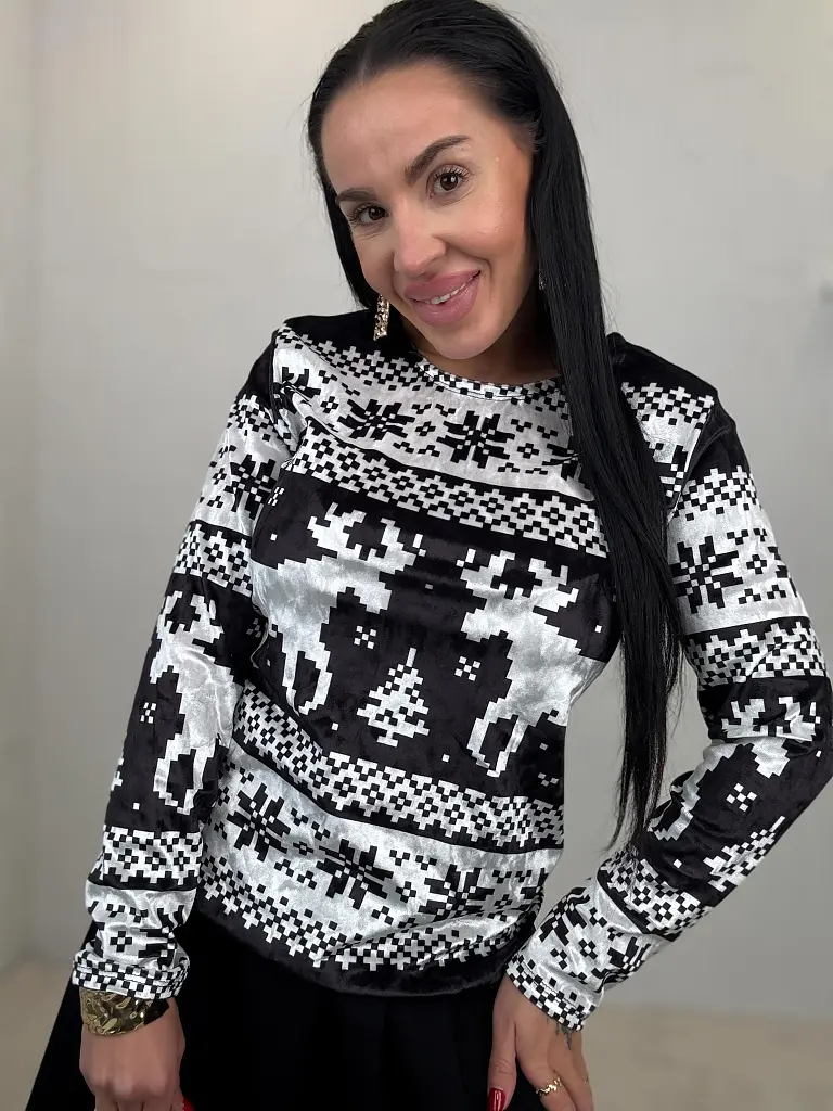 Karácsonyi bársony pulóver HANKA - next