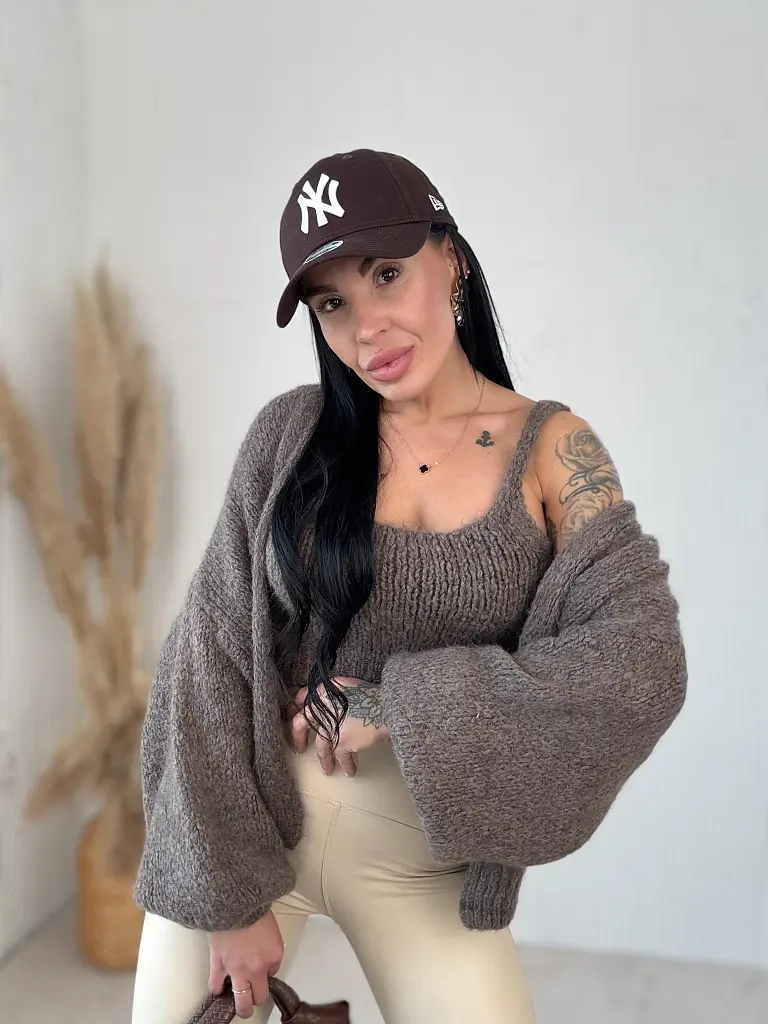 Kötött két darabos szett – top és kardigán LINESA - next