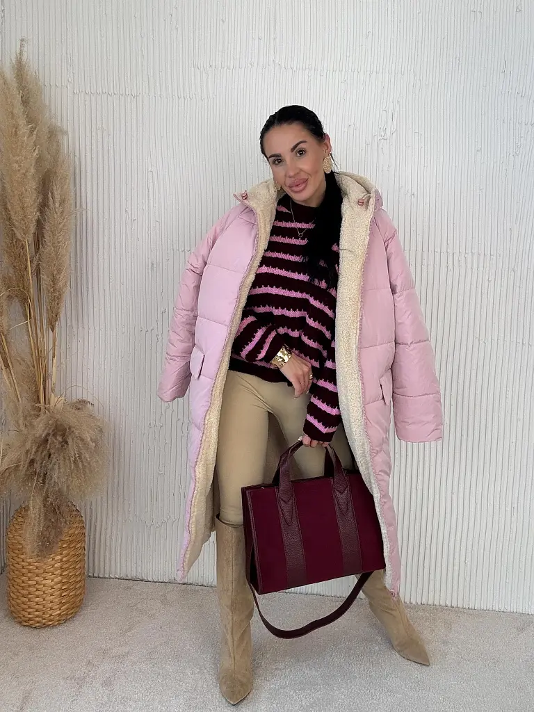 Kifordítható kapucnis téli kabát VERNOA - next