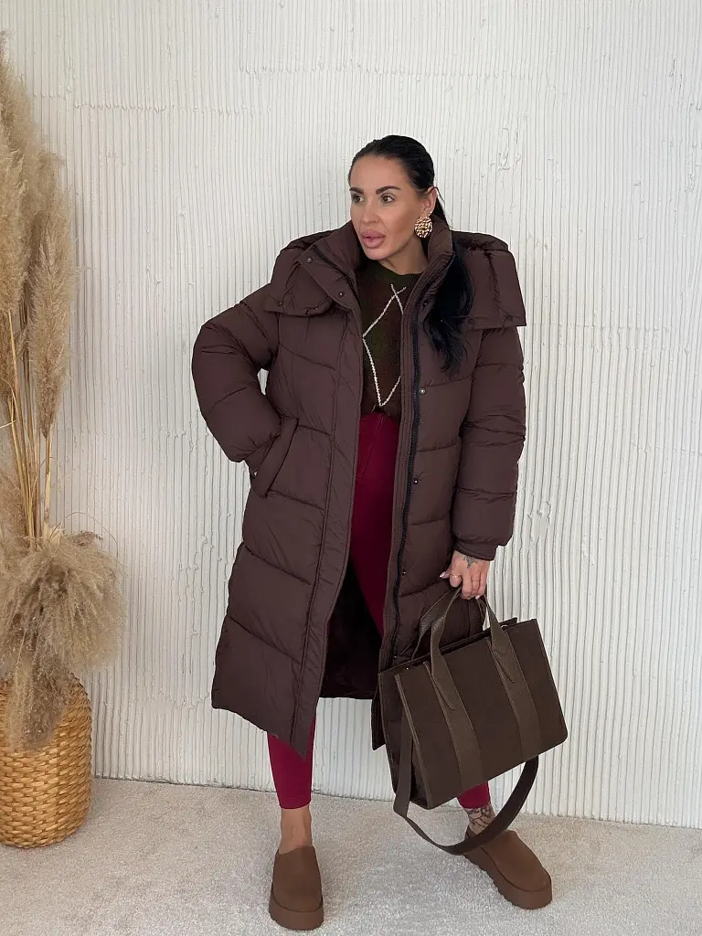 Hosszú kapucnis kabát ALENE