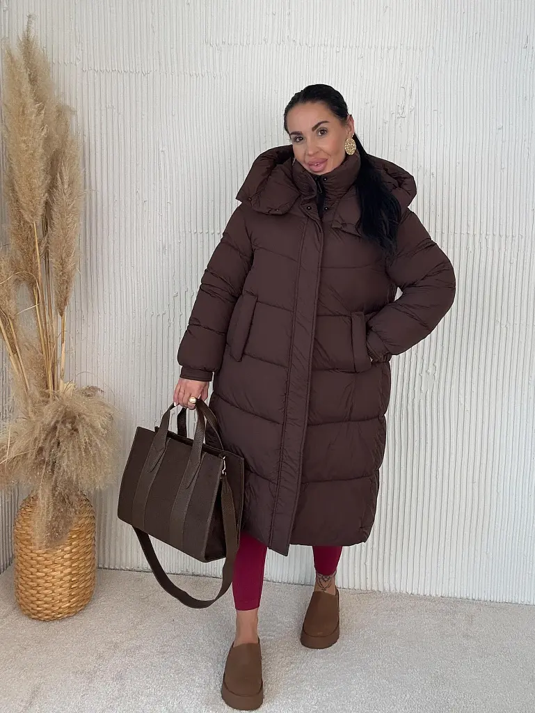 Hosszú kapucnis kabát ALENE - next