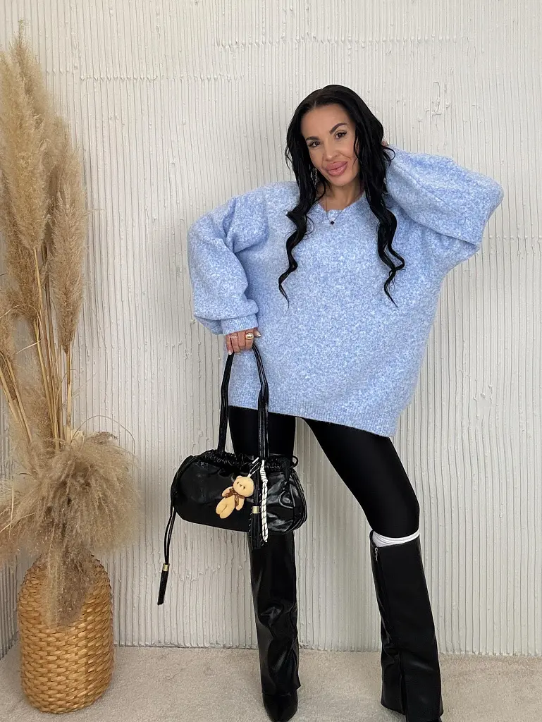 Kötött oversized gyapjú pulóver NOLIRA