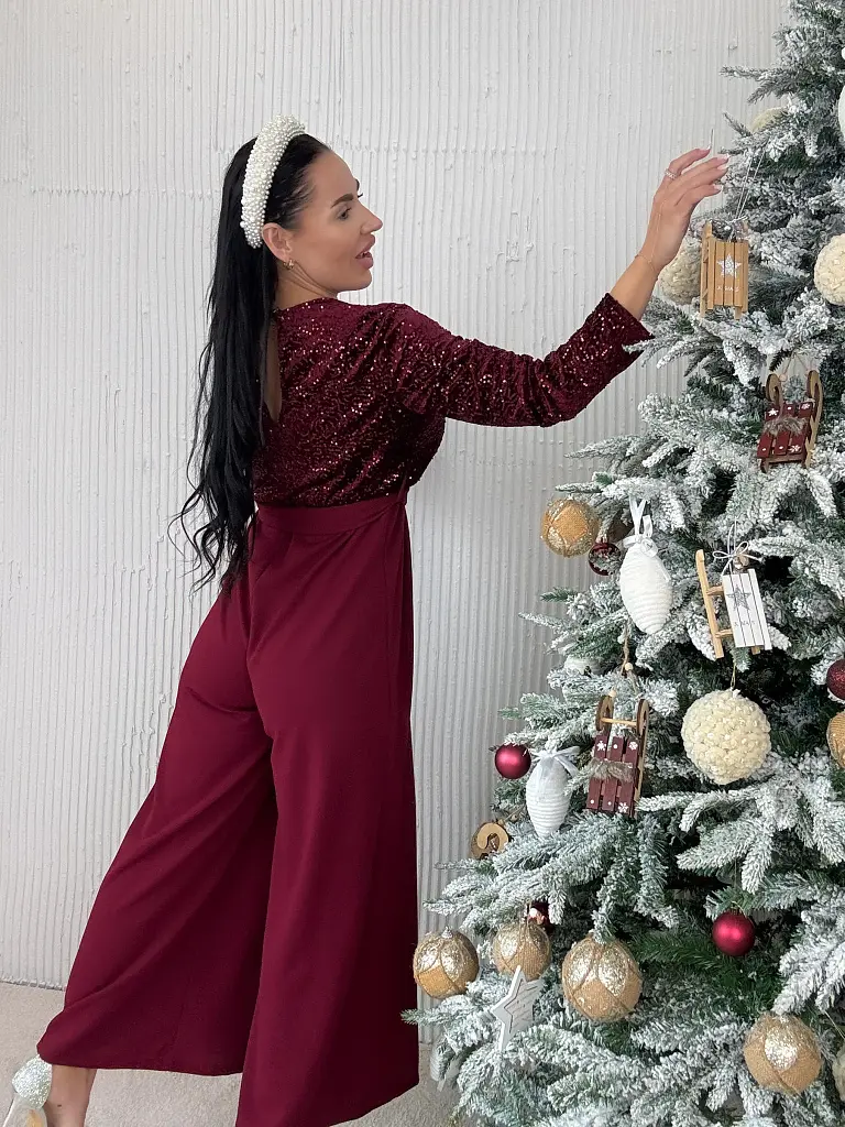 Flitteres elegáns overál övvel FABIOLA - next