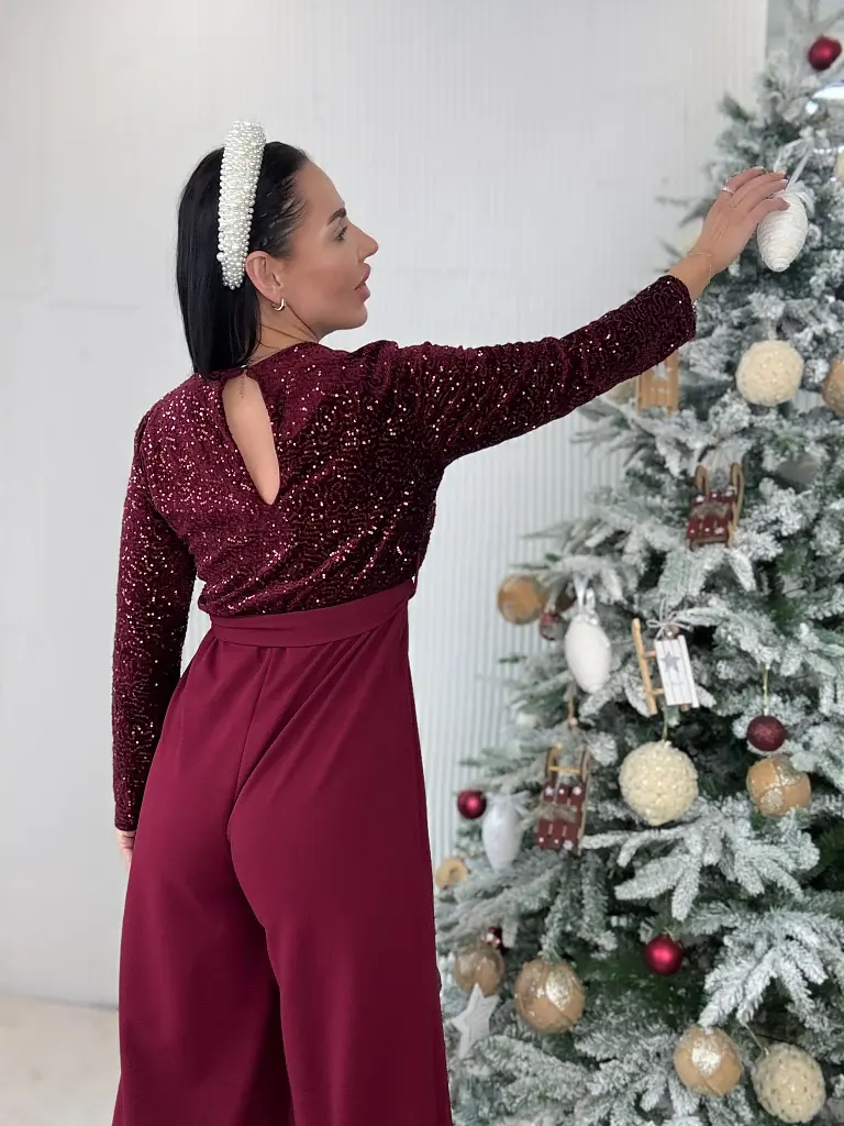 Flitteres elegáns overál övvel FABIOLA - next