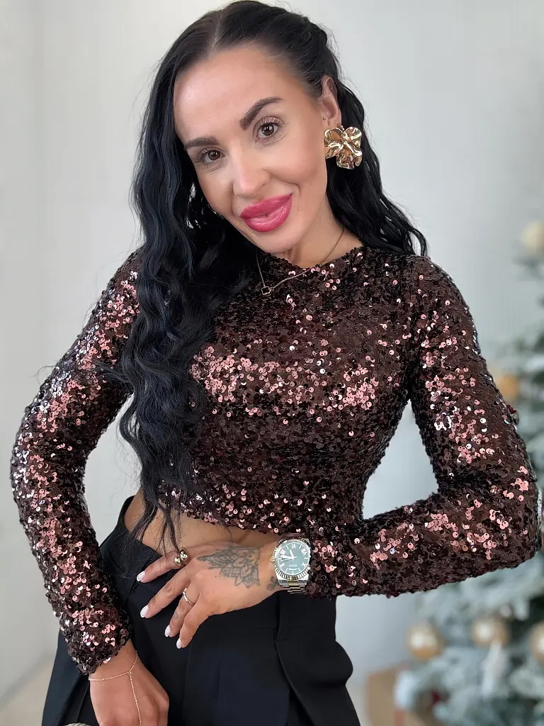 Flitteres női blúz ZARINA