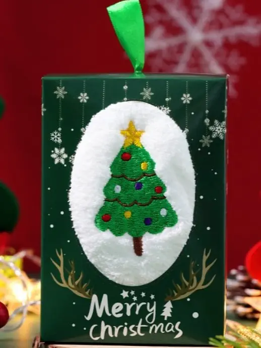 Karácsonyi törölköző KARÁCSONYFA mintával