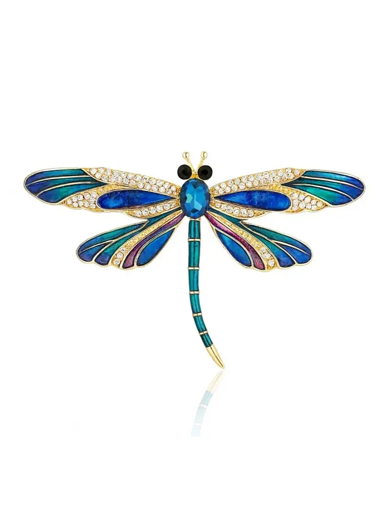 Díszkitűző smaragd színű szitakötő