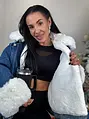 Oversized farmer kabát szőrmével ANGILA