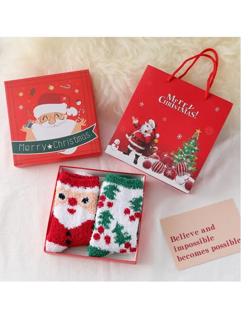 Karácsonyi zokni szett ajándékdobozzal és táskával - next