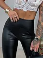 Bélelt műbőr leggings magas derékkal