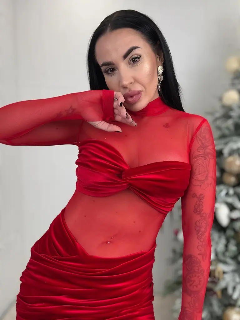 Bársony ruha sifonnal kombinálva NICOUA