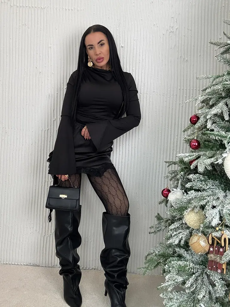 Szetén szoknya csipkével SAMERIA