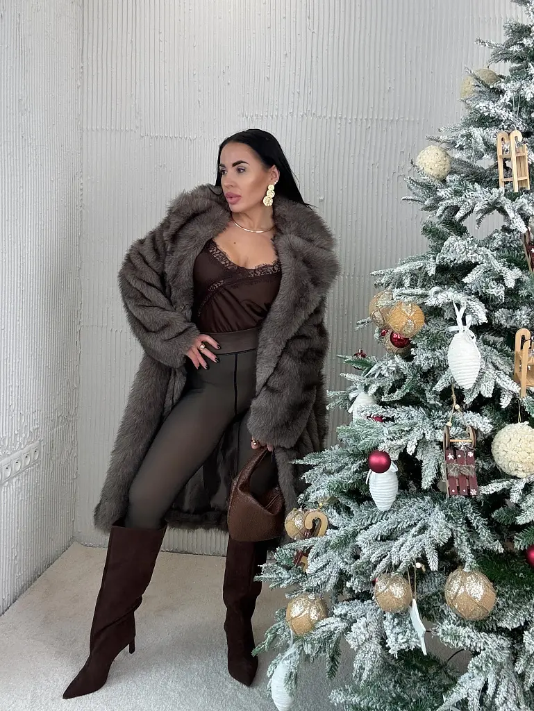 Műszőrme bunda övvel MIRANA