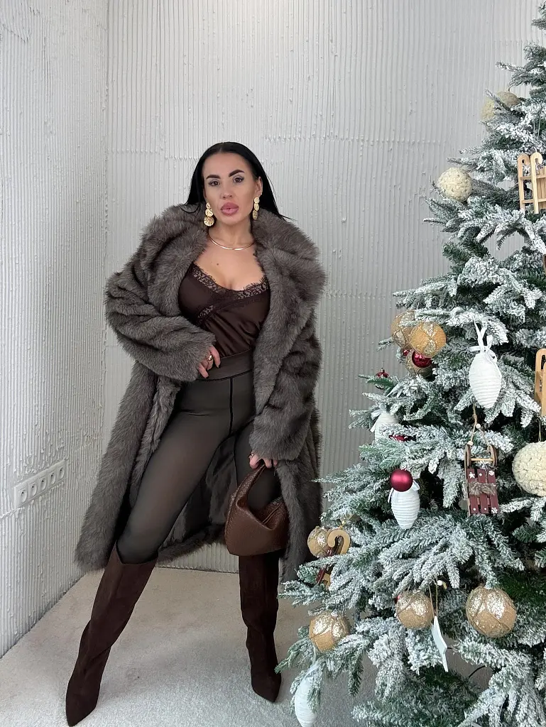 Műszőrme bunda övvel MIRANA - next