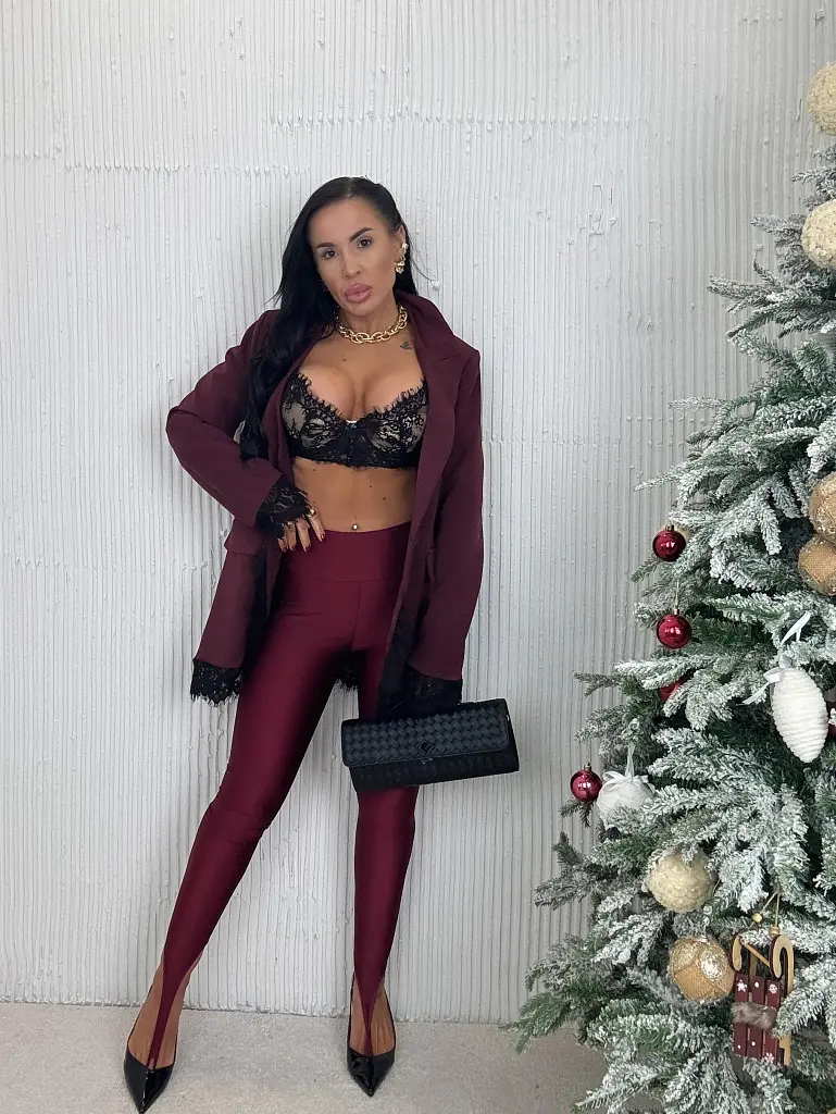 Magas derekú csillogó anyagú leggings STARS - next